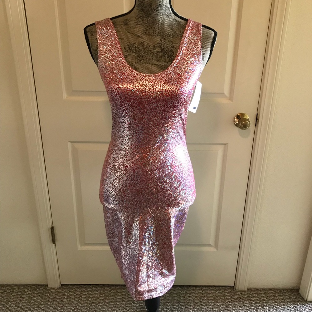Coquetry Clothing Iridescent Metallic Dress